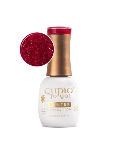 Gel Lac Winter Collection Cupio - Red Sequin 15ml