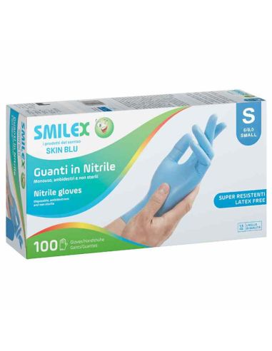 Guanti Nitrile Blu S (Small) - 100PZ