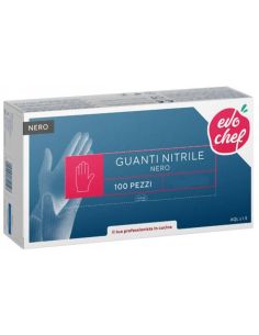 Guanti monouso in nitrile nero 100pz - Rollprogres